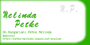 melinda petke business card